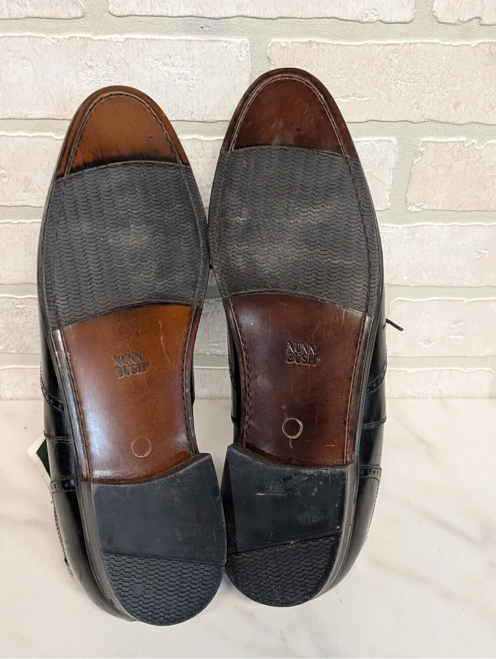 Nunn Bush Men's Black Leather Wingtip Dress Shoes Size 14 D